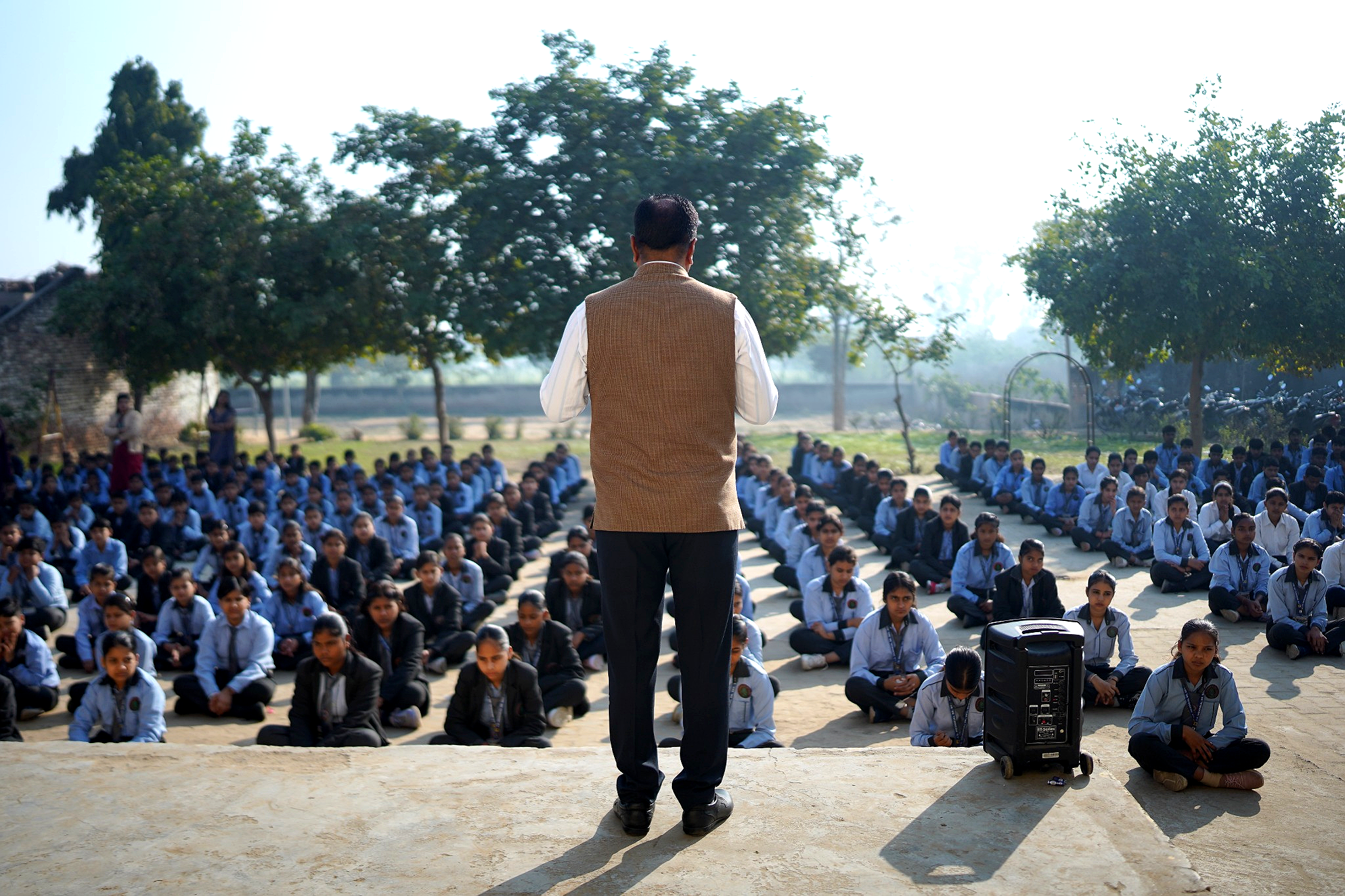 Students at JSM SR. SEC. SCHOOL